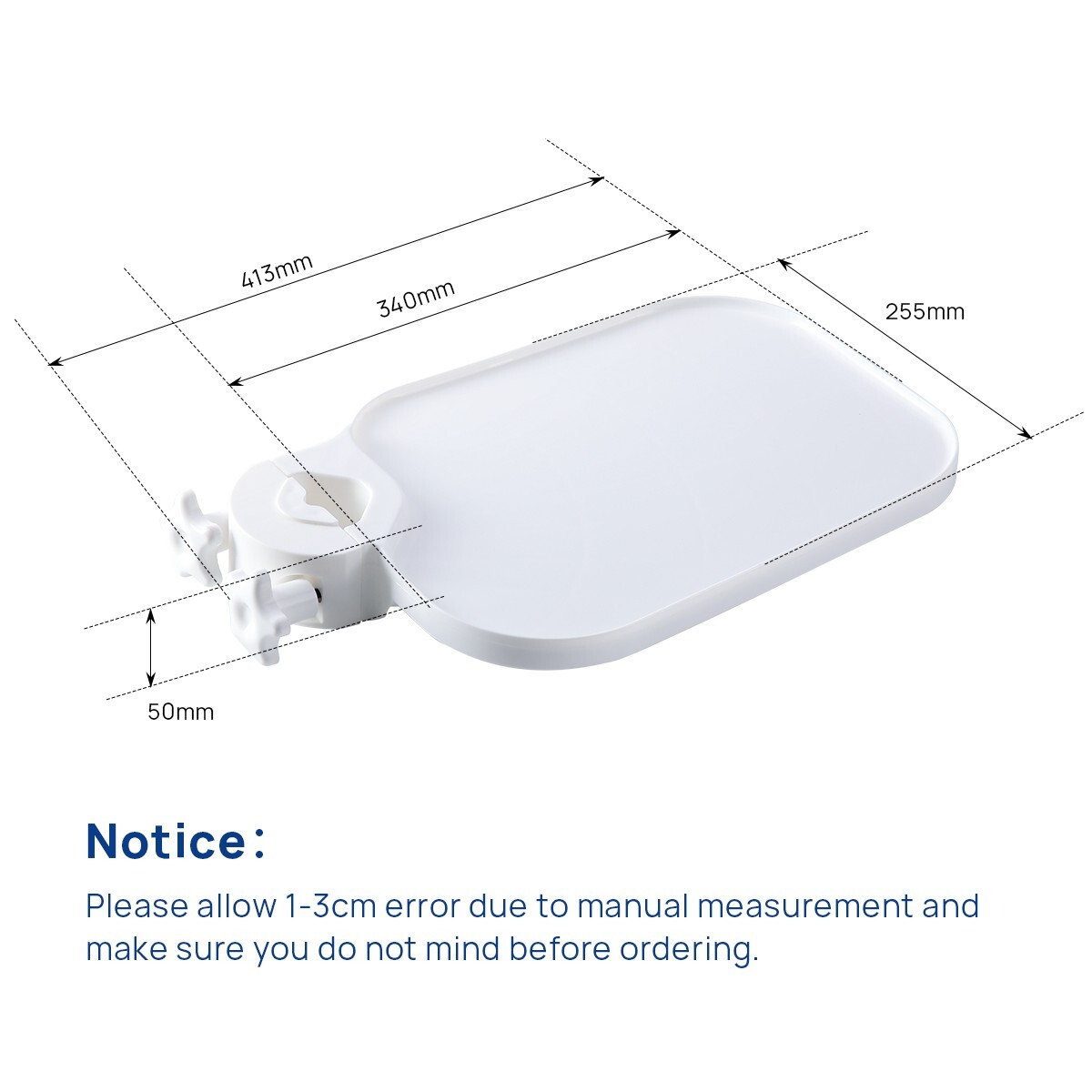 Dental Plastic Post Mounted Tray Table Chair Accessories for Dental Chair