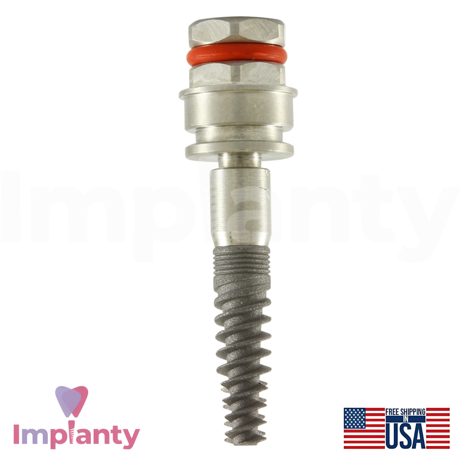 10x GDT RBM Spiral Dental Fixture Int Hex Hex 2.42mm Slim Platform 2.0mm Sterile