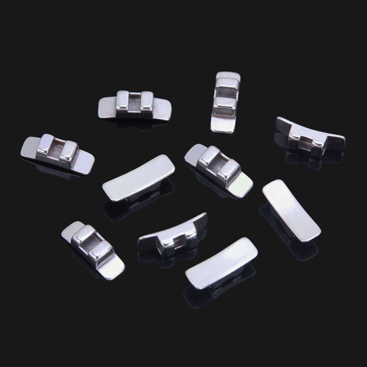 5 Packs New Orthodontic Accessory Dental Metal Lingual Sheath No Hook Bondable