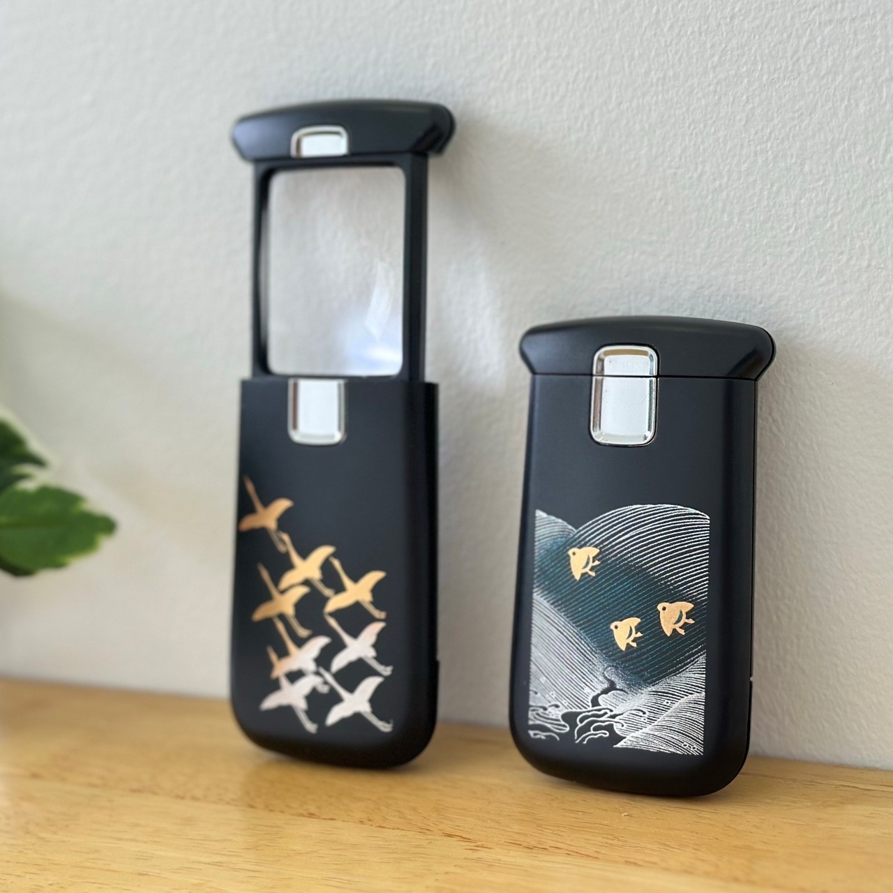 Japanese Handy LED Loupe Maki-e traditional design «SAKURA cherry blossom»