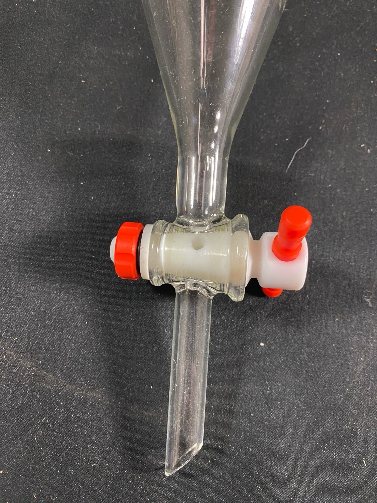 KIMBLE KIMAX 1000mL Squibb Separatory Funnel Stopcock #27 Stopper 29048F-1000