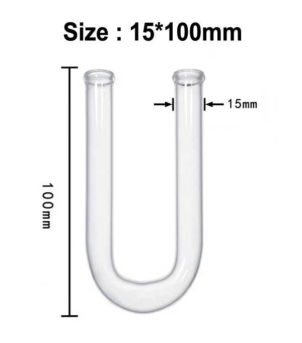 Lab Supply: Borosilicate U-shaped Glass Tube, Various Sizes, Chemistry Drying ca