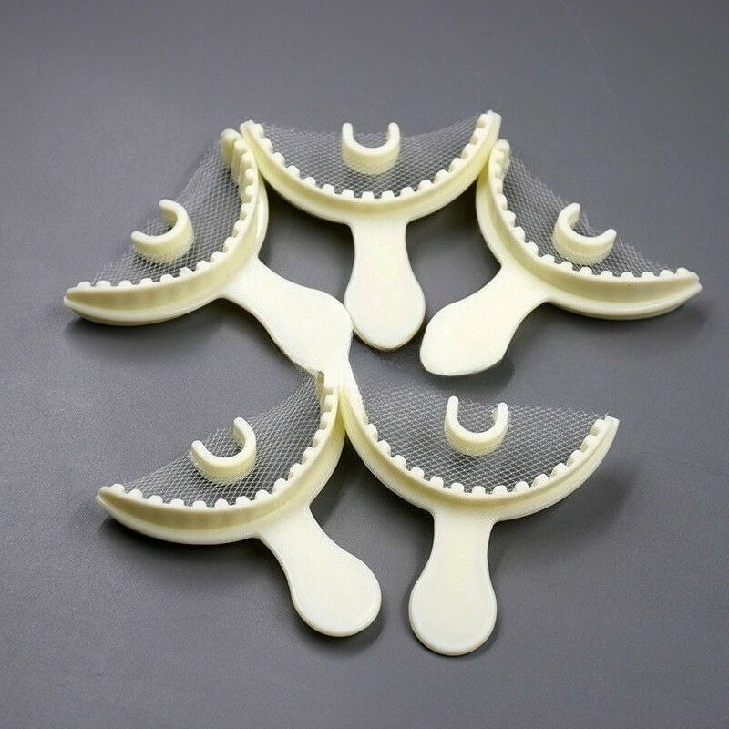100 Pcs Anterior Bite Registration Trays Disposable Dental Triple Impression
