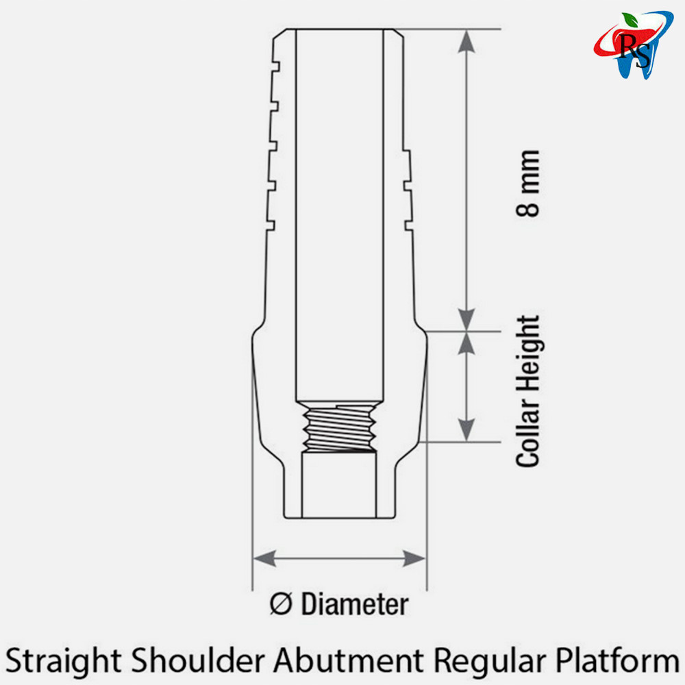 10x Dental Fixture Straight Shoulder Adapter Head Int Hex 2.42mm 1-4 Titanium