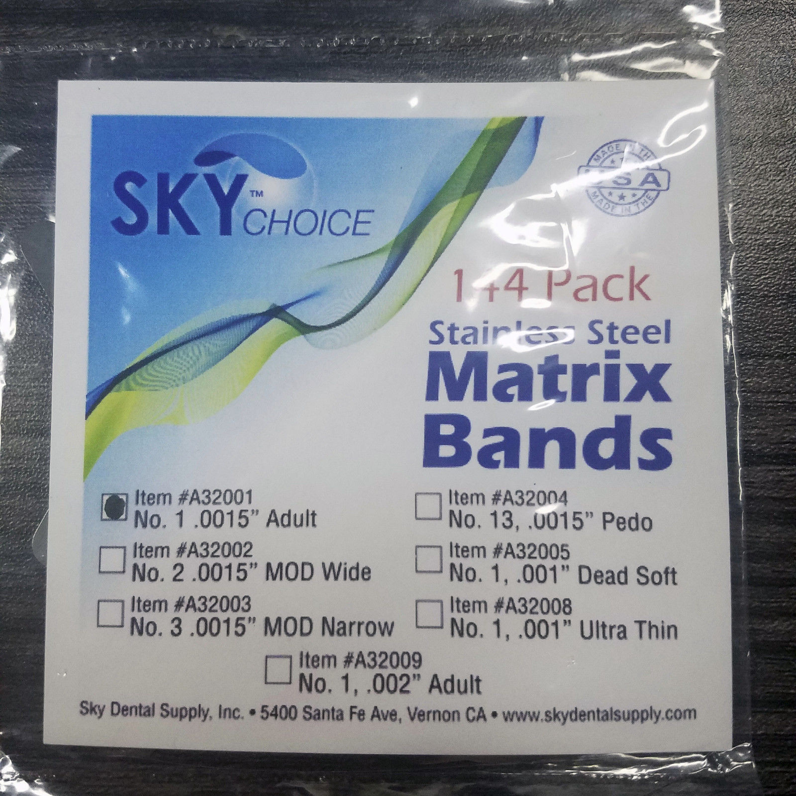 Tofflemire Matrix Band Adult #1 .0015 Gauge 144/Pkg