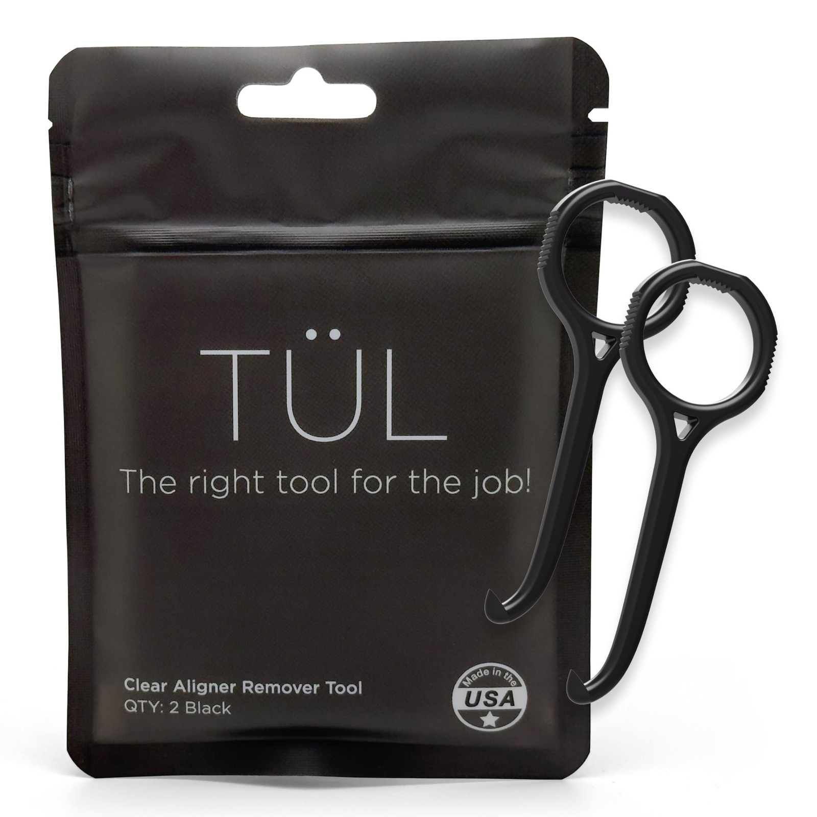 TÜL | Only Invisalign Remover Tool Made in the USA | Lifetime Black 2 Pack