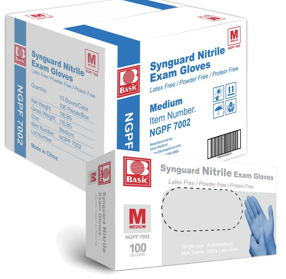 Box of 10 full packs (100gl) Nitrile exam crafting Gloves Free latex Powder free