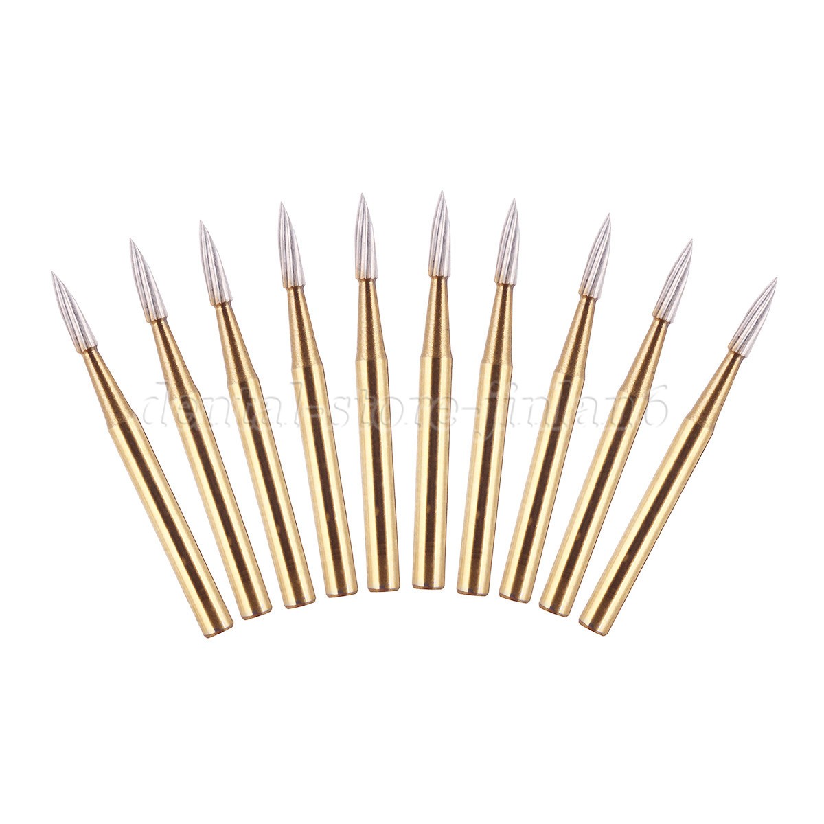 10 pcs Dental Tungsten Steel Carbide Burs FG 7902 for High Speed Handpiece