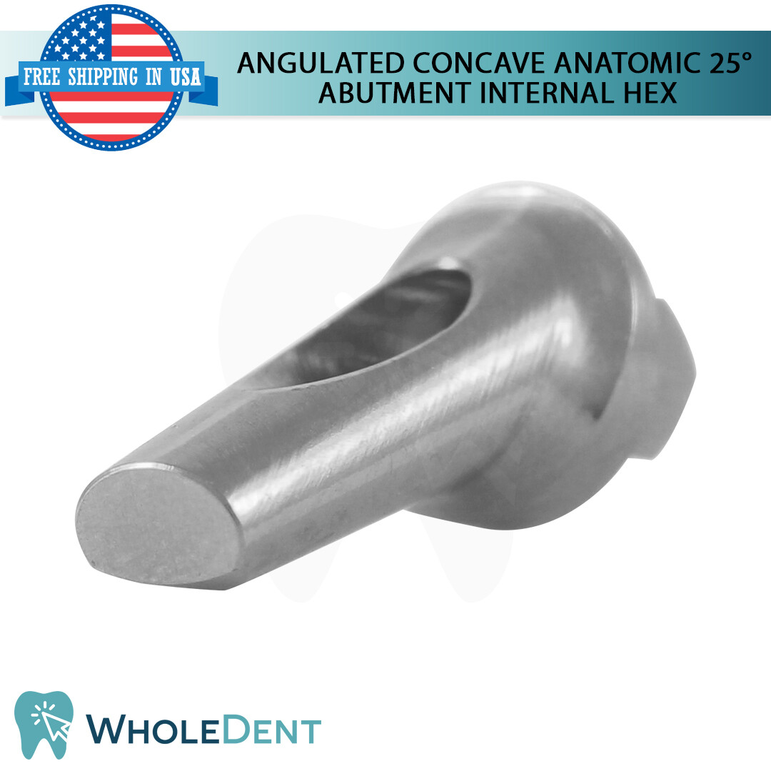 5x Angulated Abutment Concave Anatomic 25° Ø4.5mm Dental