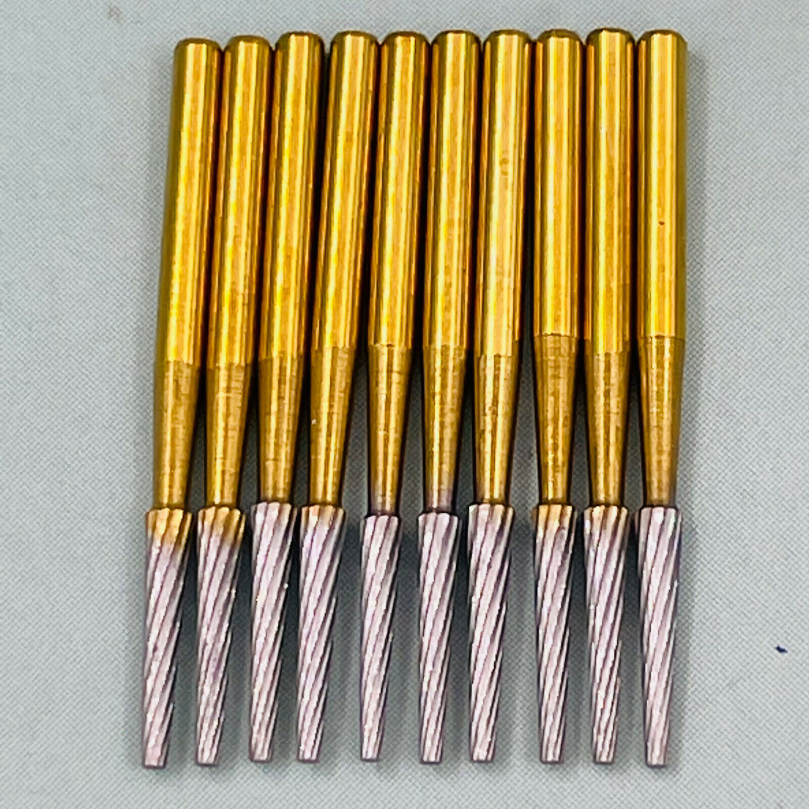 10Pcs/Box Dental Orthodontic Carbide Burs Debonding Finishing Tapper FG 8104
