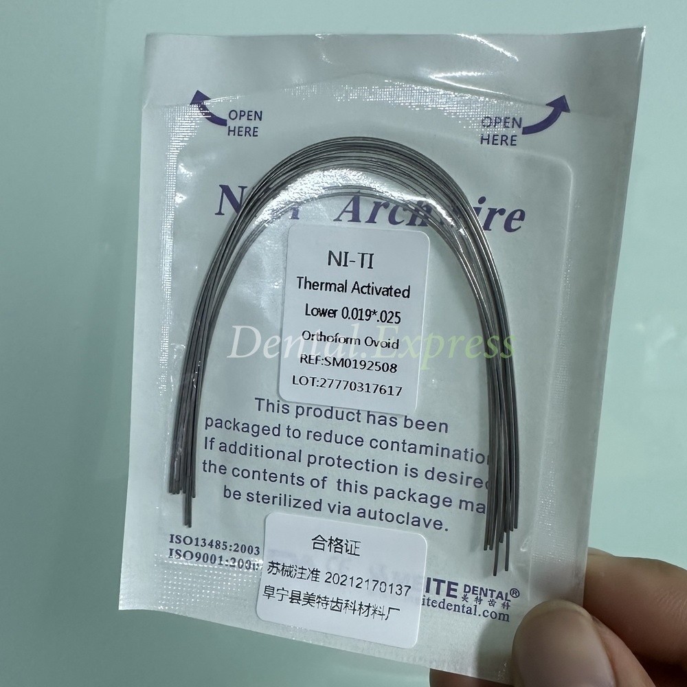 Orthodontic Thermal Activated Arch Wire NiTi Rectangular Ovoid Form 10pcs/Pack