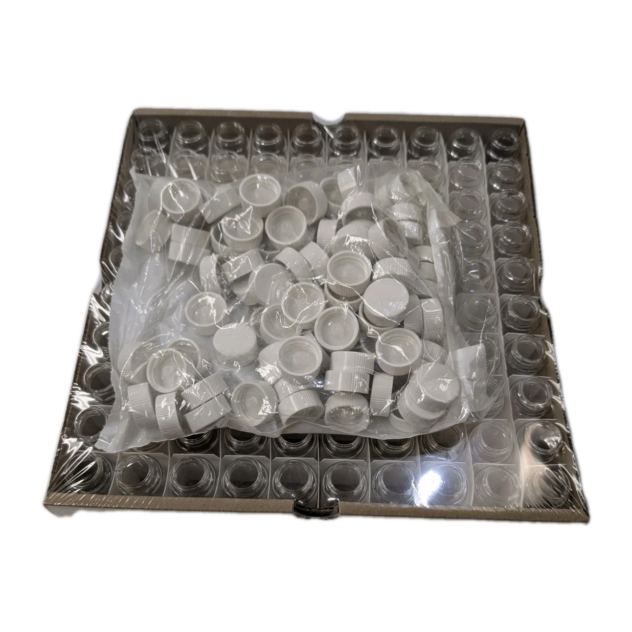20ML Scintillation Vials Lab Borosilicate Glass Scintillation + Caps (100 qty)