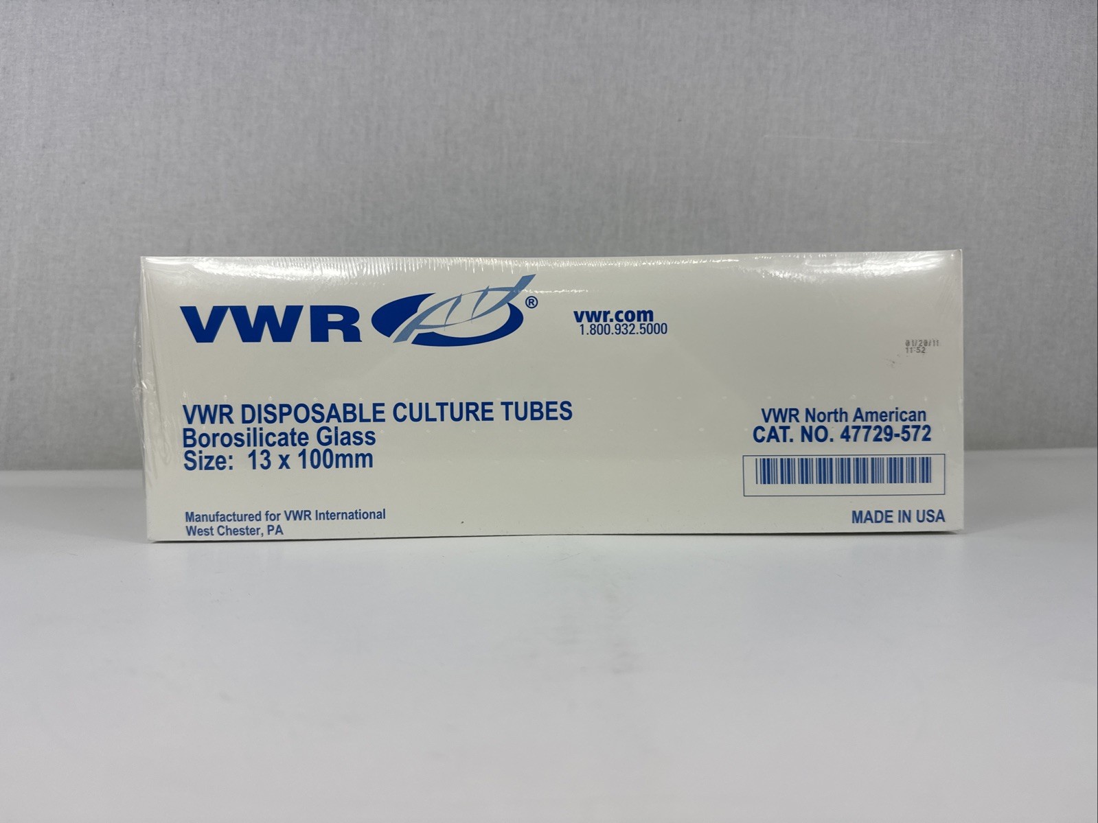 VWR 47729-572 DISPOSABLE BOROSILICATE GLASS CULTURE TUBES 13 X 100MM APPROX 1000
