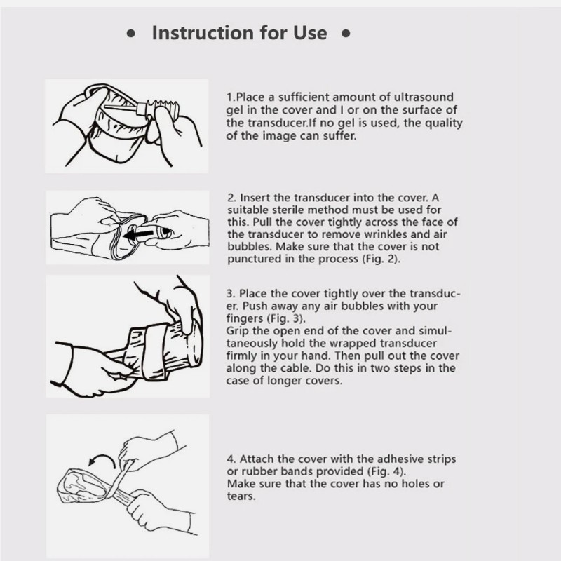 Sterile Ultrasound Probe Protection Cover with Free Latex- 14*40cm, 100pcs/box