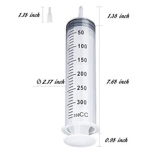 350ml Syringe with Adapter Plastic Large Syringe without Needle for Scientifi…