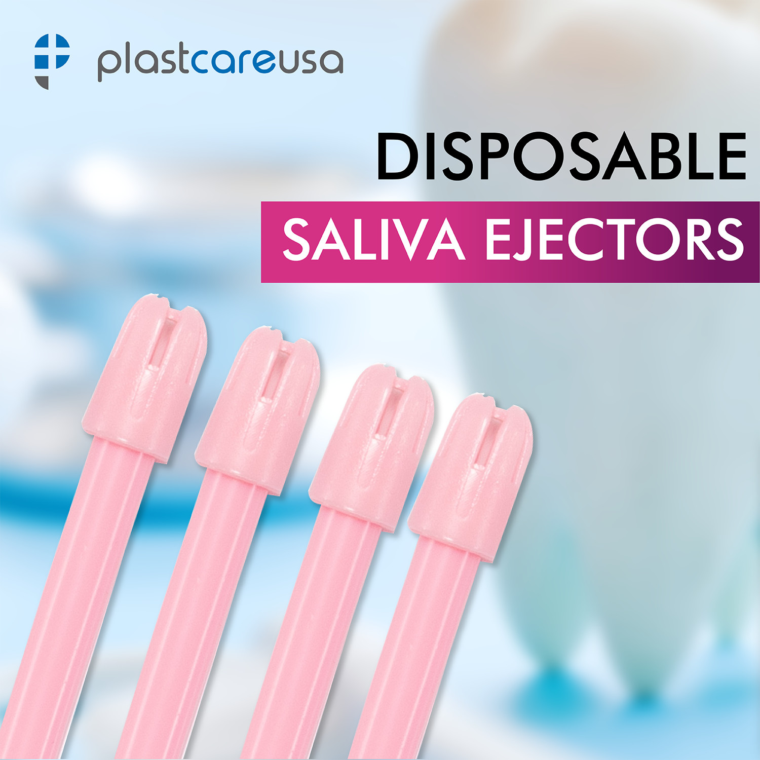 1000 Pink Dental Saliva Suction Ejectors Ejector Disposable Tips