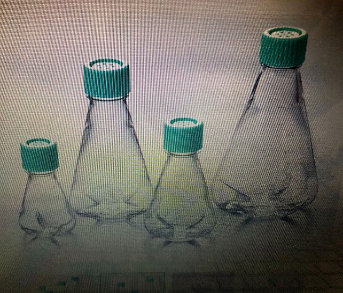 1000ml Erlenmeyer Flasks, PETG, Baffled, Non-treated, Vent Cap, sterilized,24/CS