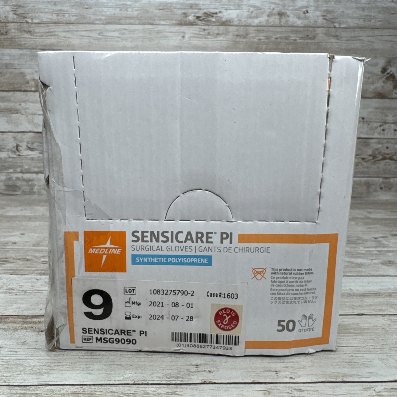 Sensicare Surgical Gloves Synthetic Sterile *50 Pair Box* Size: 9 *See Date*724