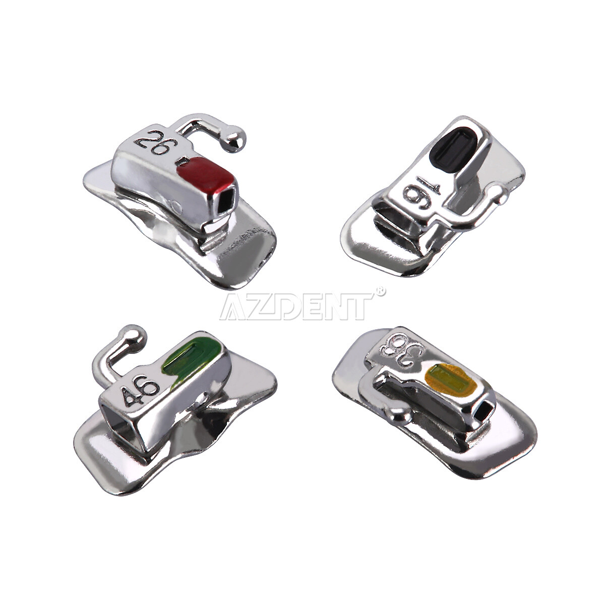 AZDENT Dental Orthodontic Buccal Tubes 1st/2nd Molar Roth/MBT 0.018/022 Bondable