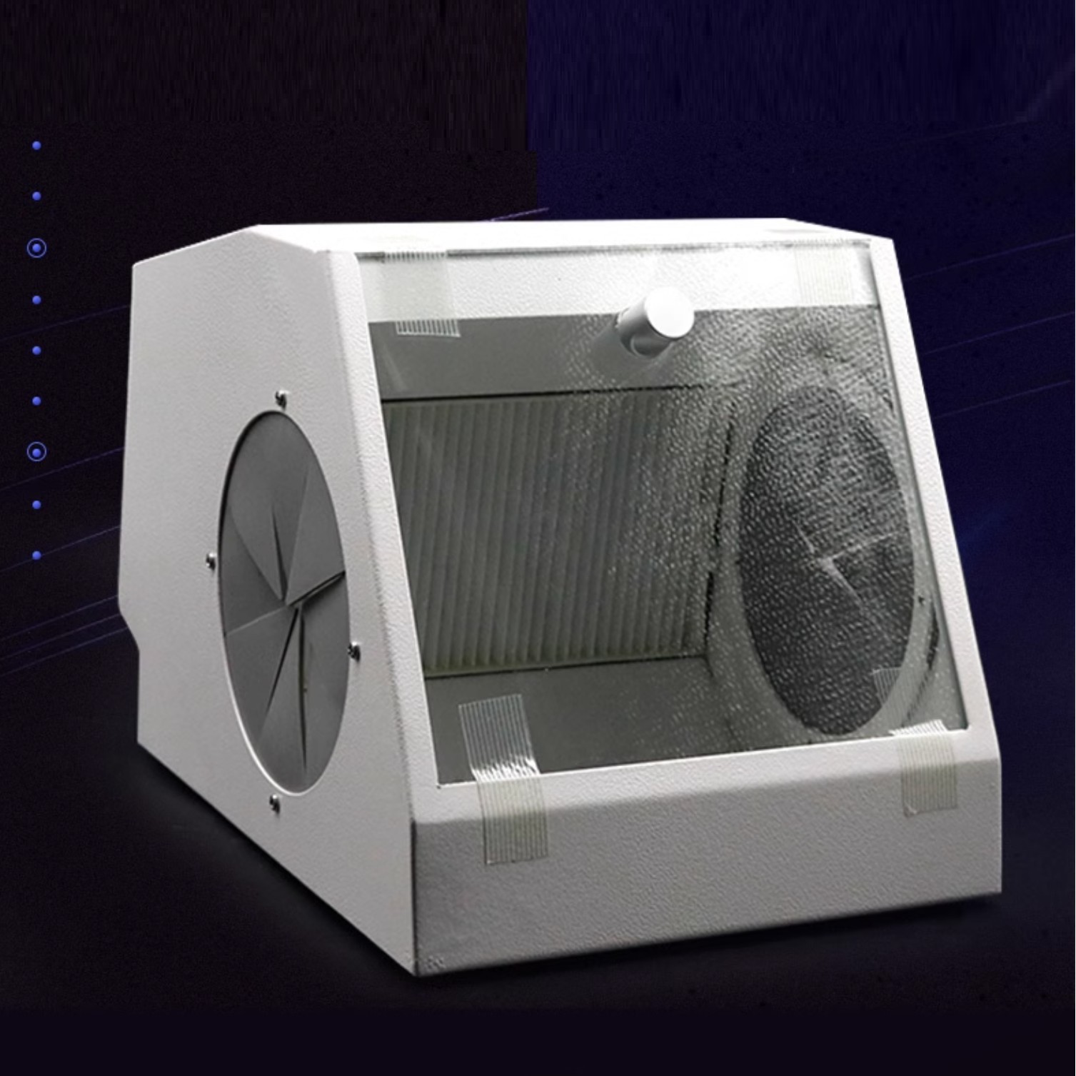 Dental Sandblasting Dust-proof Case LED Grinding Polishing Box Lapping Protector