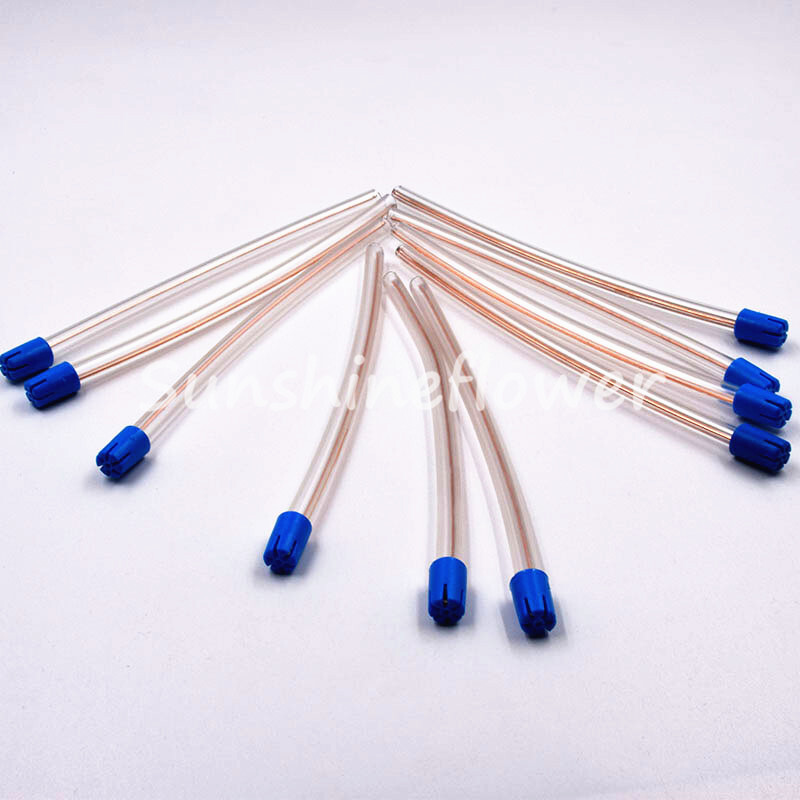 Dental Disposable Brown Blue Saliva Ejector Suction Tips Aspirator Nozzles 15cm