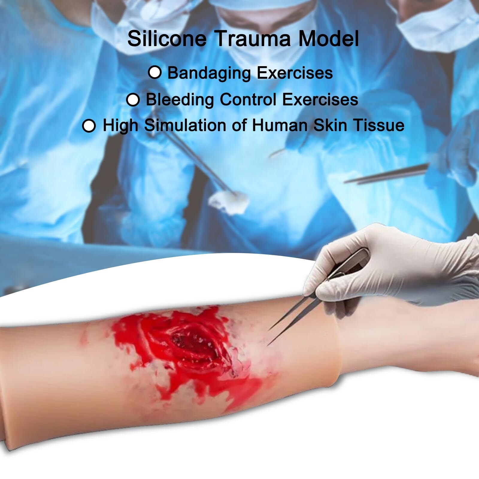 Trauma Training Model With Realistic Wound Emergency Medical Education Practice