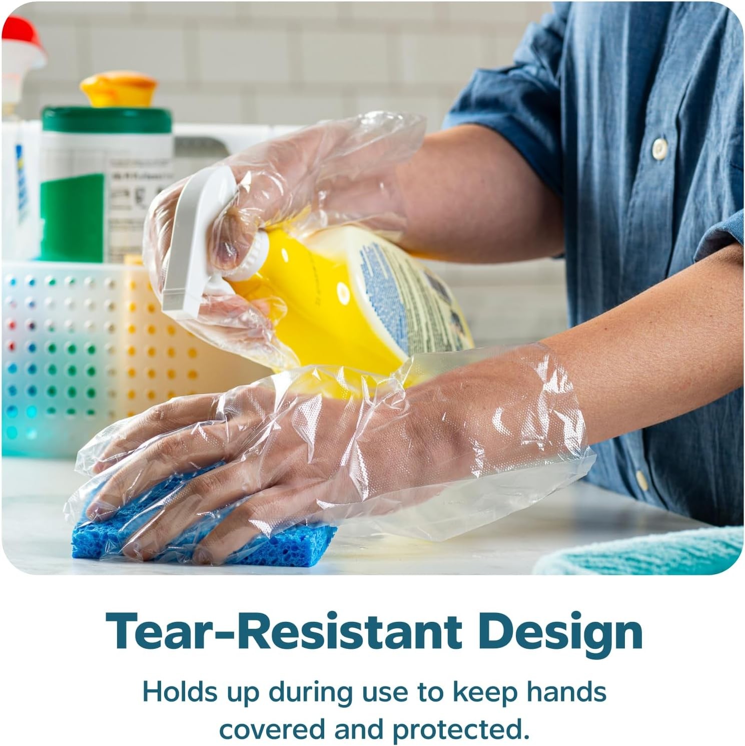Comfy Package [100 Count] Disposable Poly Plastic Gloves