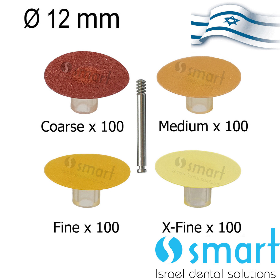 Dental Flex Composite finishing polishing disc Soft type 12m 400pcs Stem mandrel