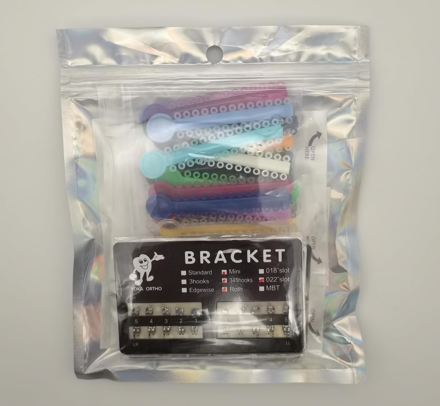 200pcs/Pack Teeth Model Mini Roth Brackets Roth 022 Slot Bondable with Hook o…