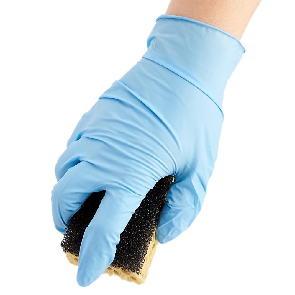 ForPro Nitrile Gloves, Chemical Resistant, Powder~Free, Blue, Medium, 100~Count