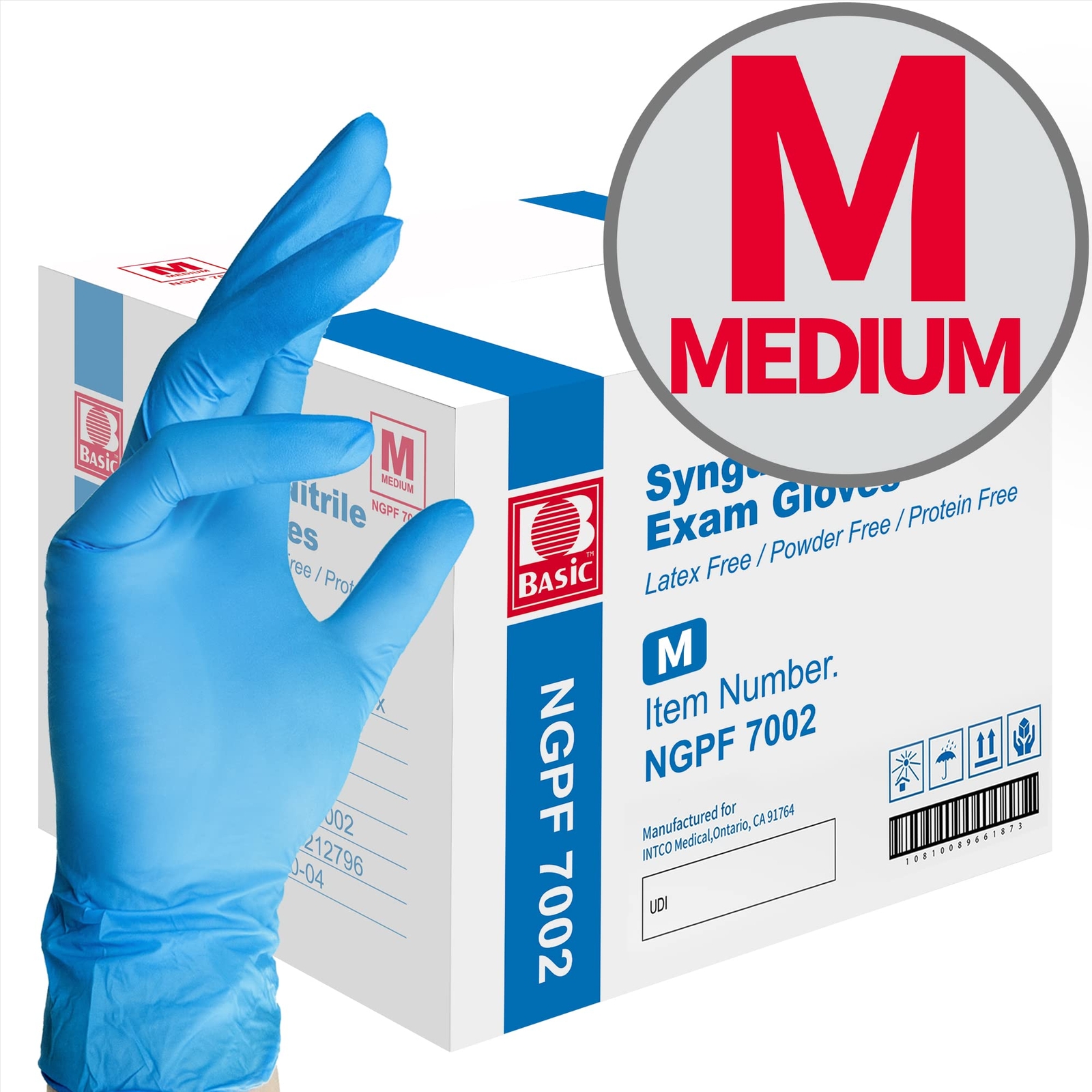 Blue Nitrile Gloves Medium Pack of 1000 Latex Free Powder Free Disposable