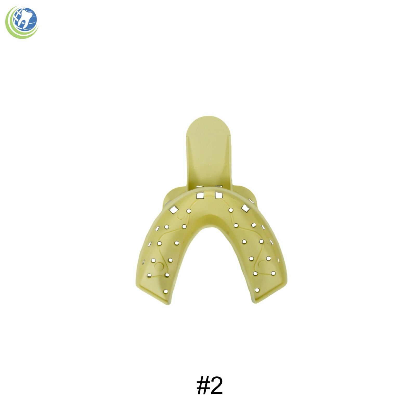 DISPOSABLE PLASTIC AUTOCLAVABLE IMPRESSION TRAYS LOWER LARGE LL #2 12/Bag