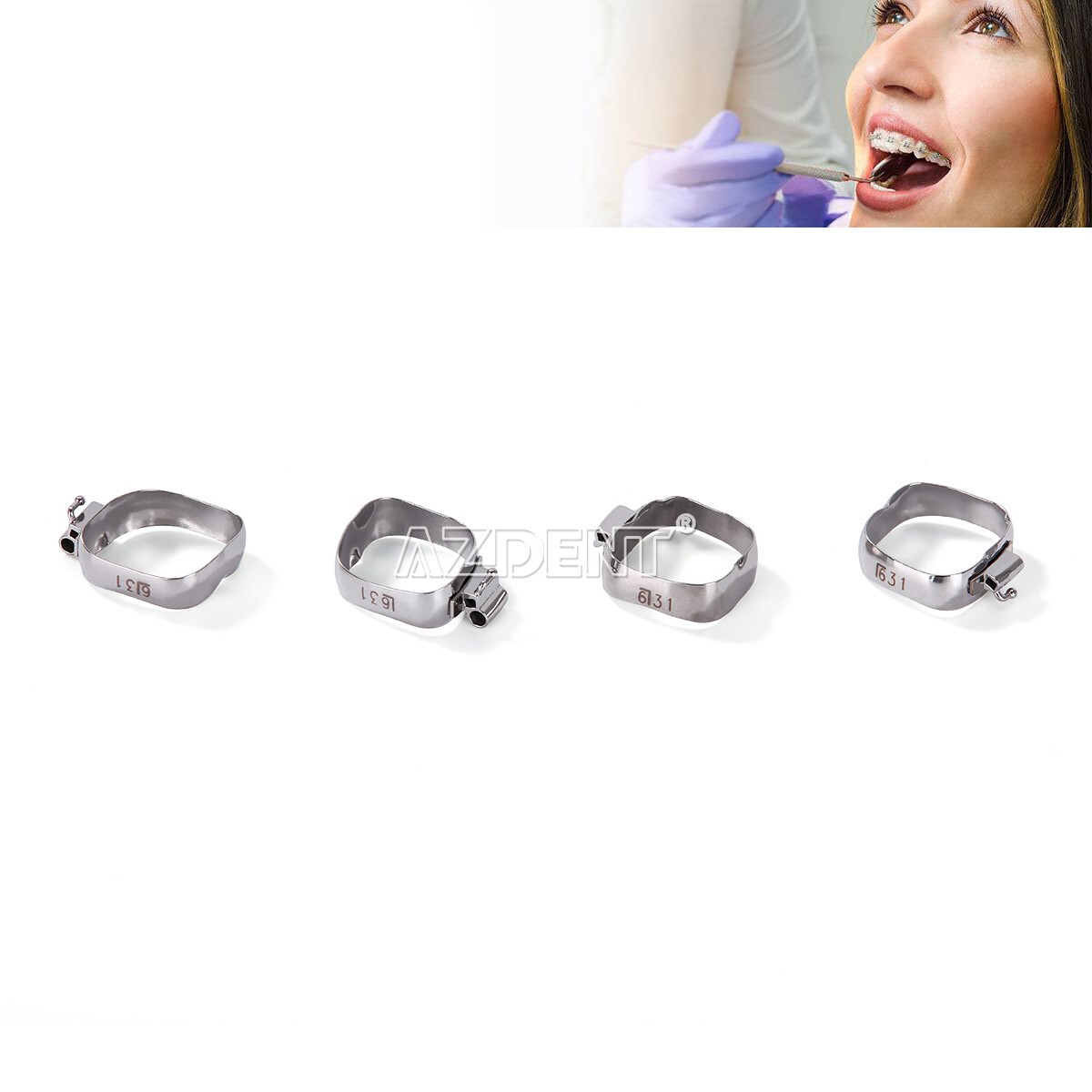 Tubos Bucales de Ortodoncia Dental con Banda Roth MBT 022 1er Molar 16#-35#