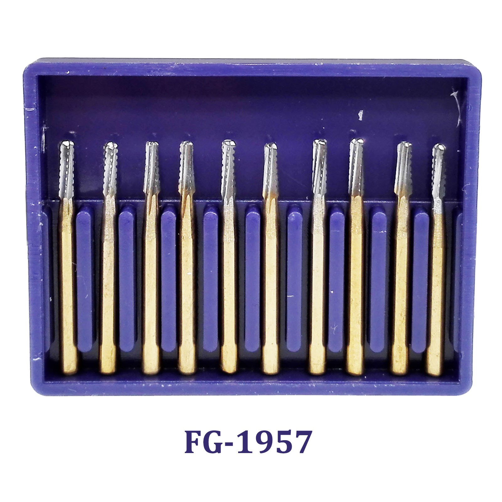 Dental High Speed Handpiece Tungsten Steel Crown Metal Cutting Burs FG-1957/1958