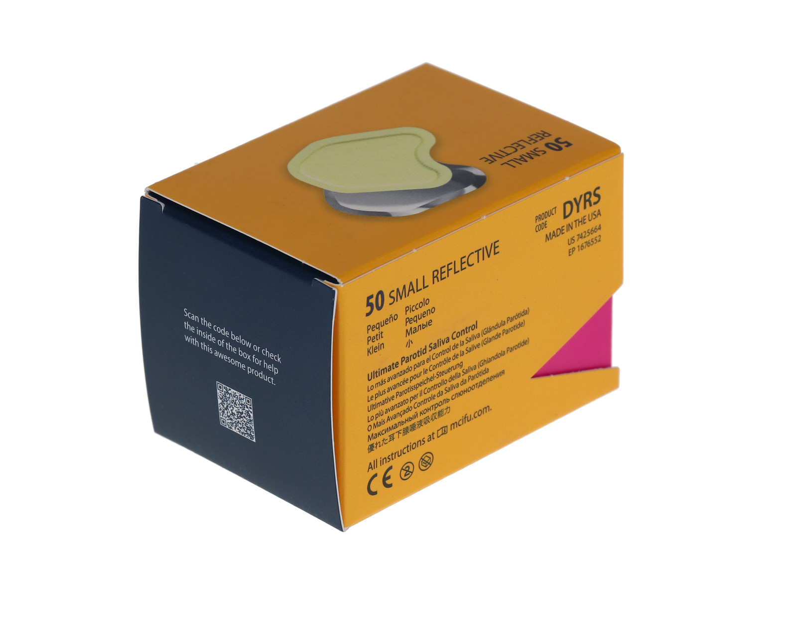 Microcopy DYRS NeoDrys Saliva Absorbents Refelective Small Yellow 50/Pk