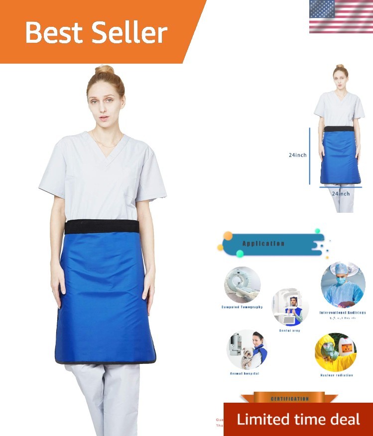 X-Ray Half Lead Apron, 0.5mm Pb Regular Lead, Large,Unisex