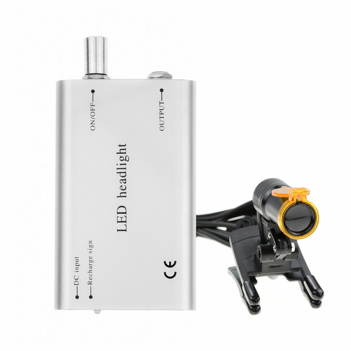 Dental Medical 5W LED Head Light with Filter Clip-on Head Light Silver US STOCK