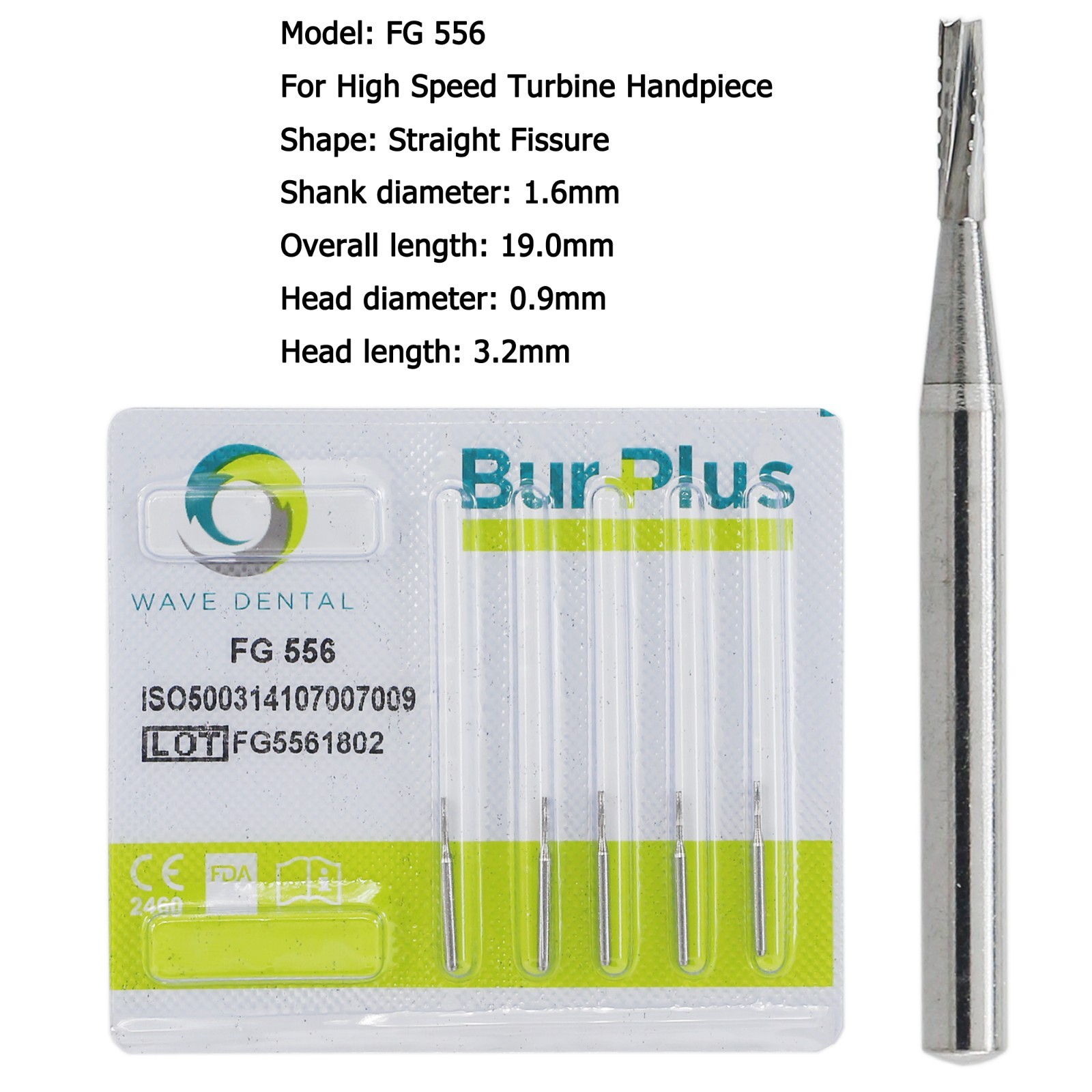 Wave Dental Carbide Burs FG Round Burs High Speed Friction Grip FG 4 6 8 330 245