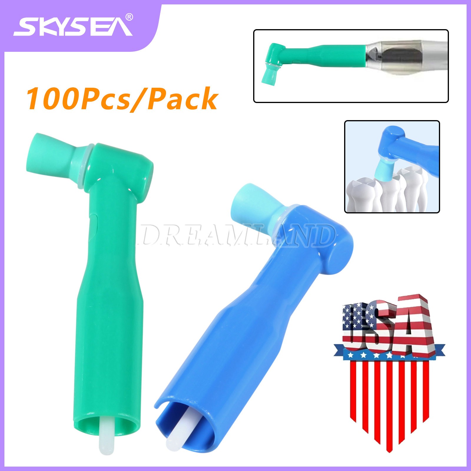 100/500/pk Top Prophy Angles Firm Cups Quality Dental Disposable Prophy Angle US