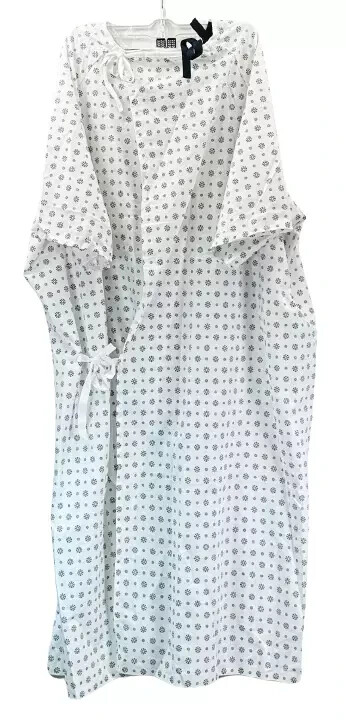 Magnus Care Unisex Nursing Clinics Hospital Cotton blend Patient Gown White O/S