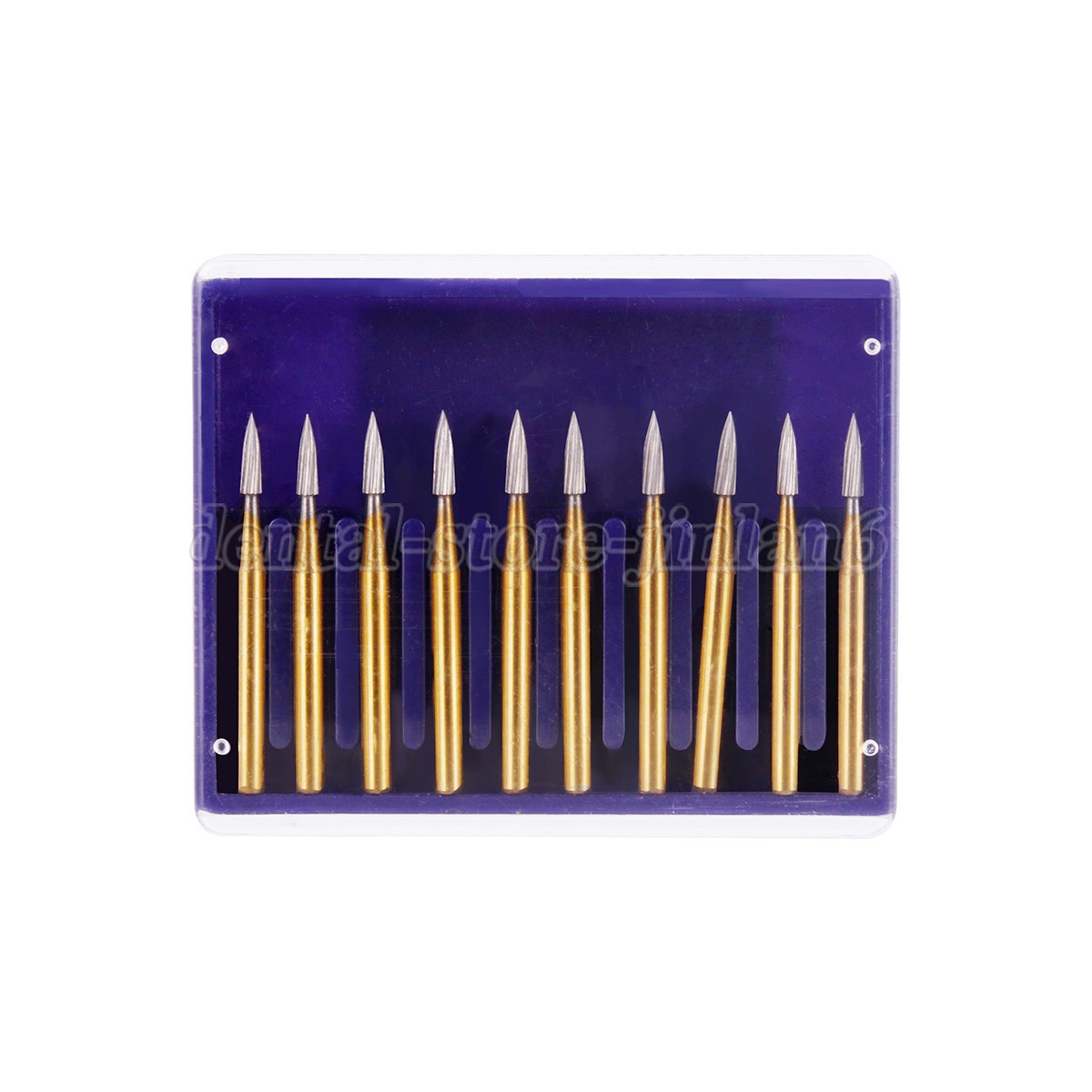 10 pcs Dental Tungsten Steel Carbide Burs FG 7902 for High Speed Handpiece