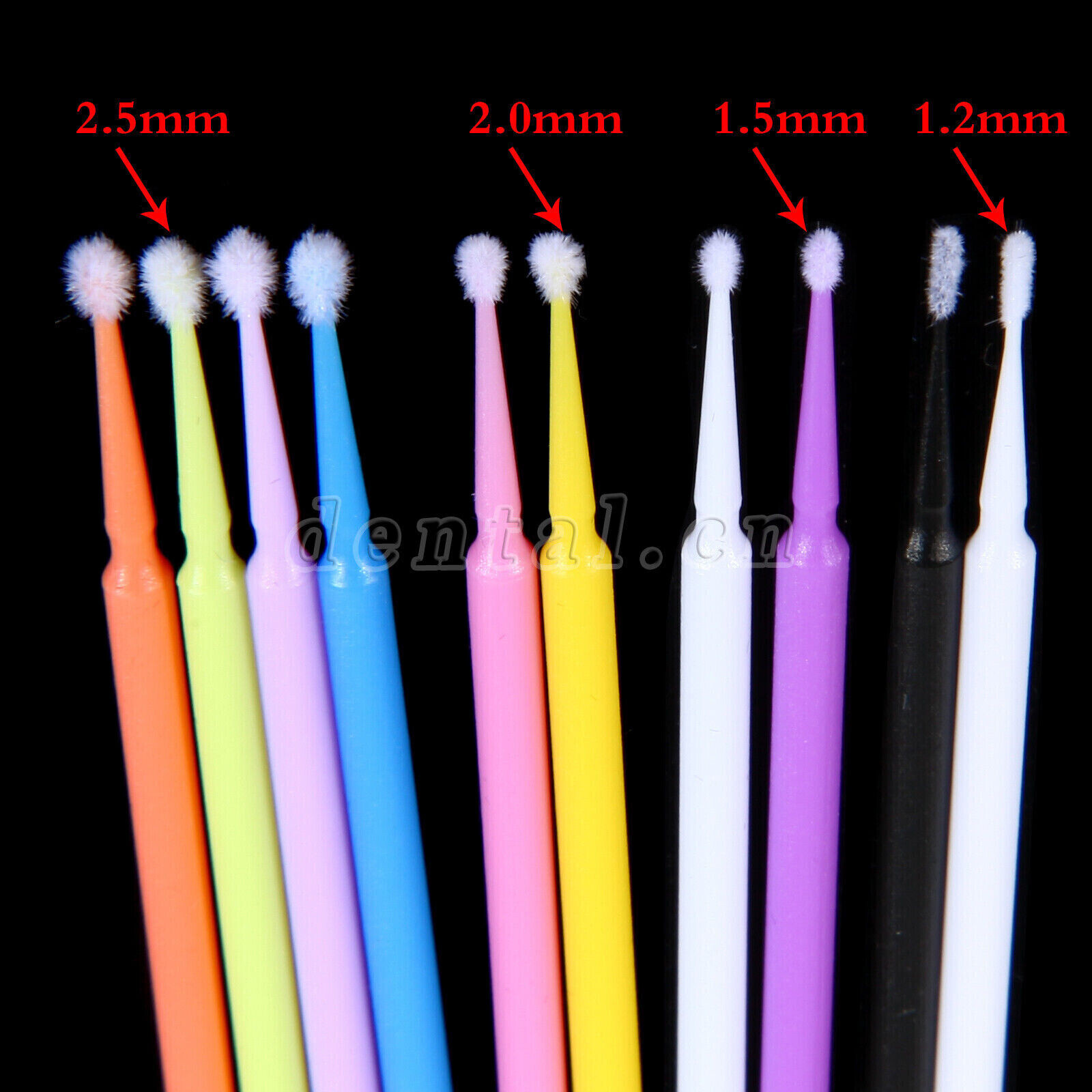 100-1000pcs Dental Micro Applicator Disposable Tooth Brush Tips Regular/Fine