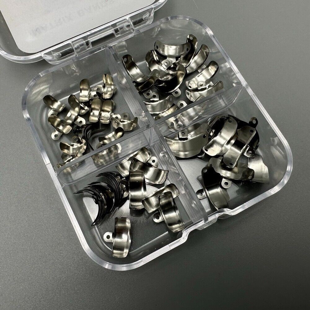 50 Pcs Dental Matrix Band 3D Hole Protrusions Contoured Matrices 3.5mm-6.5mm
