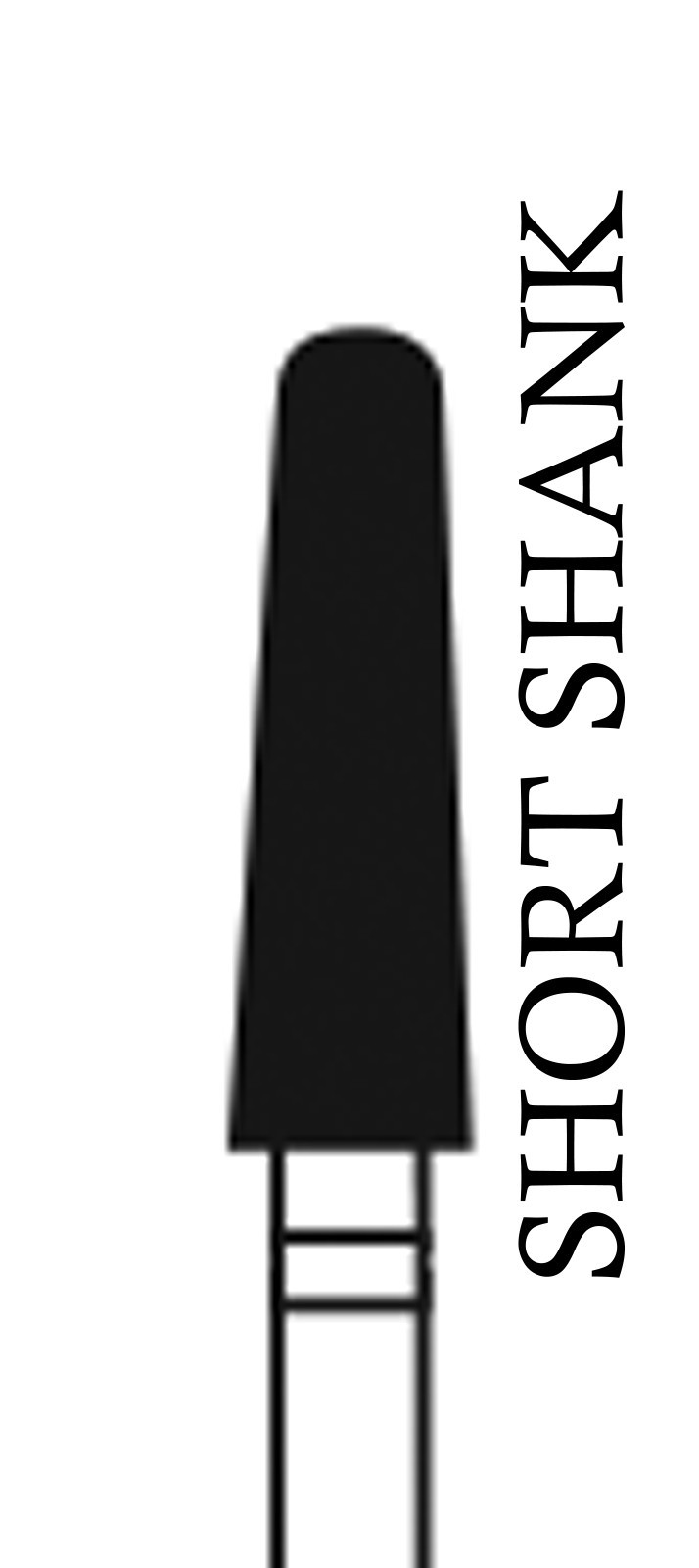 CROSSTECH Dental Diamond Short-Shank ROUNDENDTAPER-856/025SC, MD2NXC-SC, 5Burs