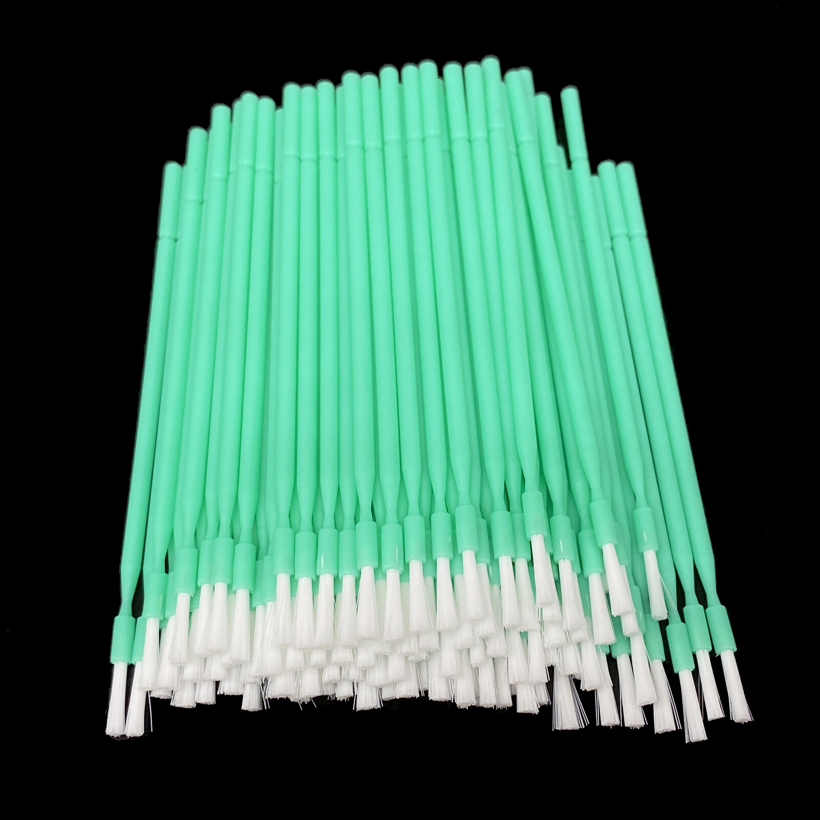 100 Pcs Dental Disposable Micro Applicator Brush Bendable Long Shank Blue Green