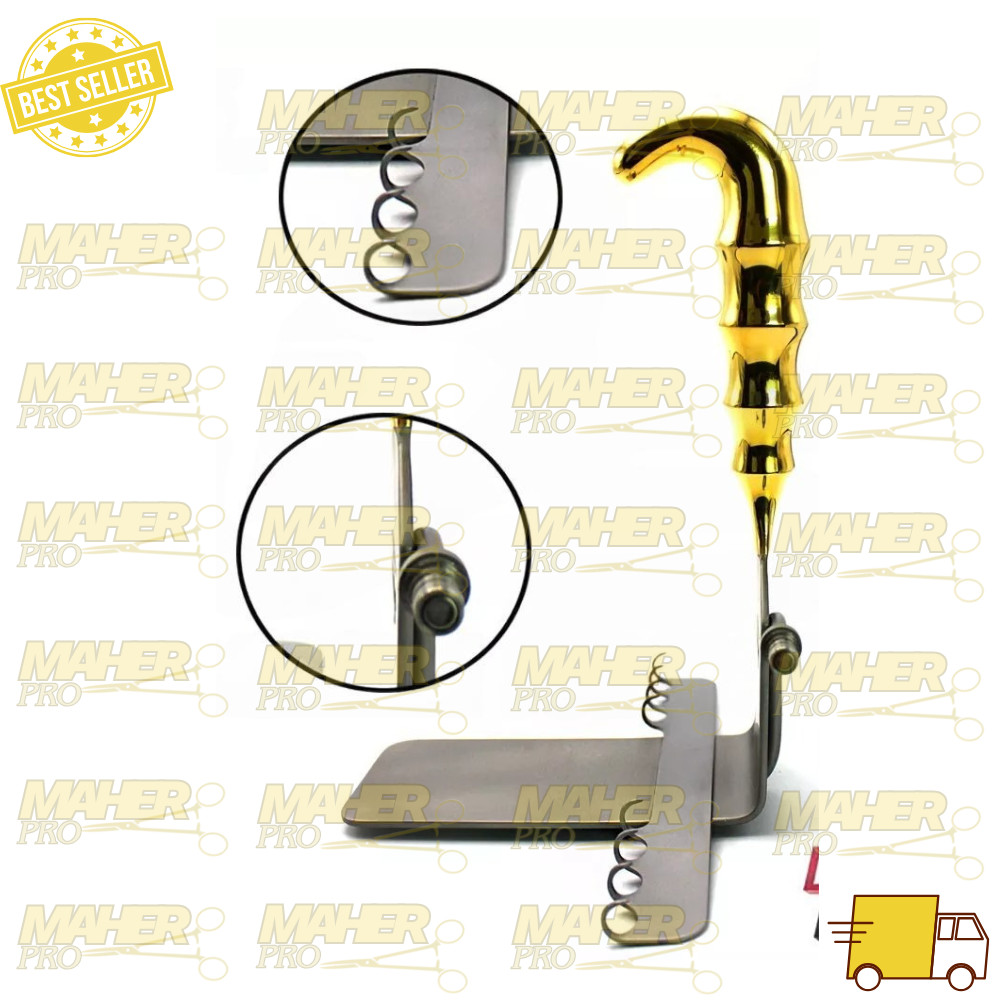 Abdominal Saldanha Retractor 8 Prong With Fiber Optic Plastic Surgery Instrument