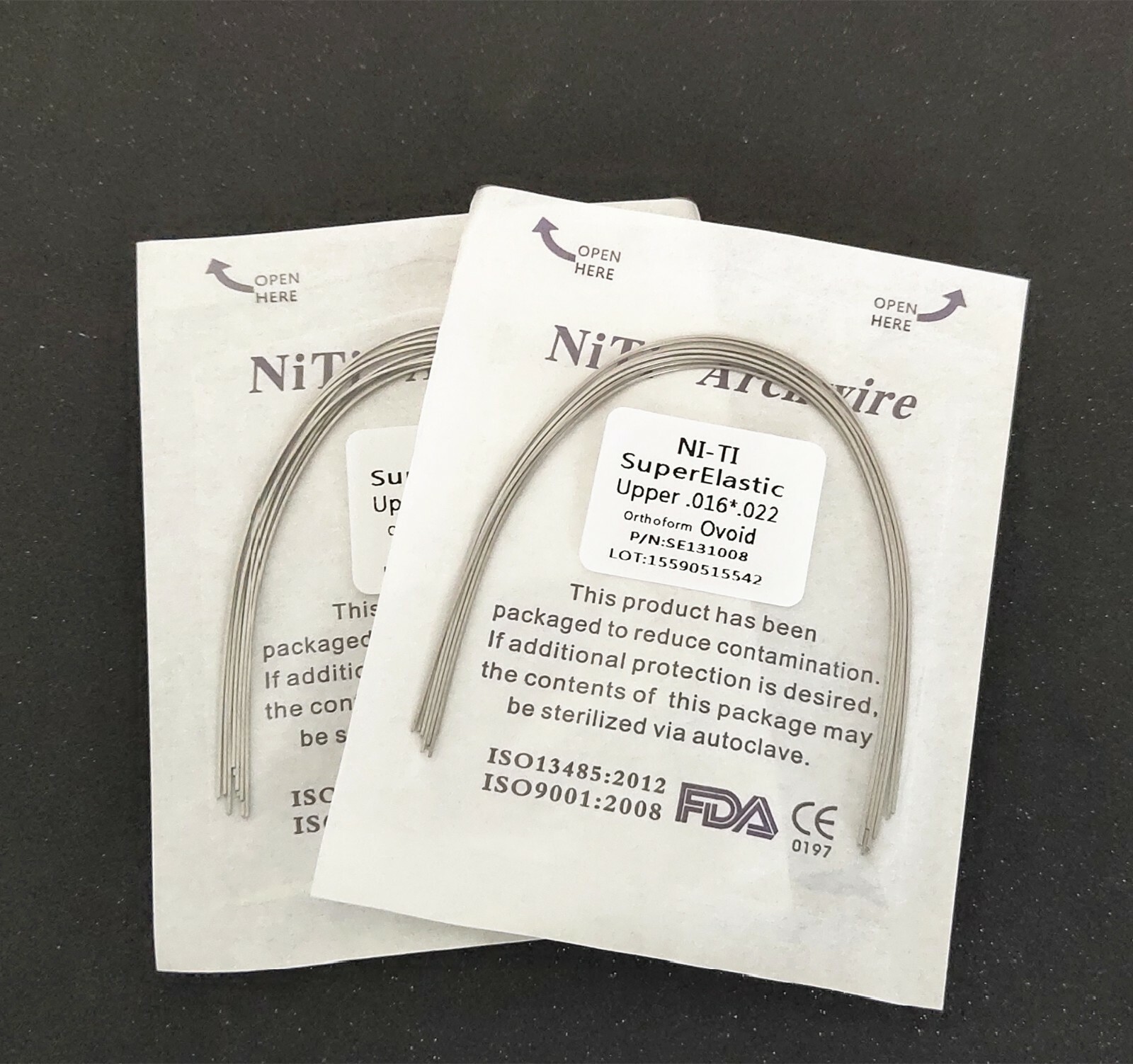 100 Packs Rectangular Niti Super Elastic Arch Wires Ovoid Form Orthodontics Bows