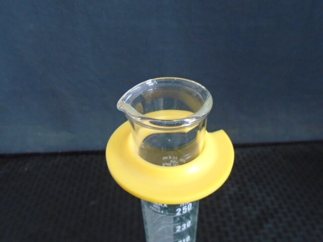 KIMAX Glass 250mL Single Scale TD Graduated Cylinder Hex Base 20024-250 B