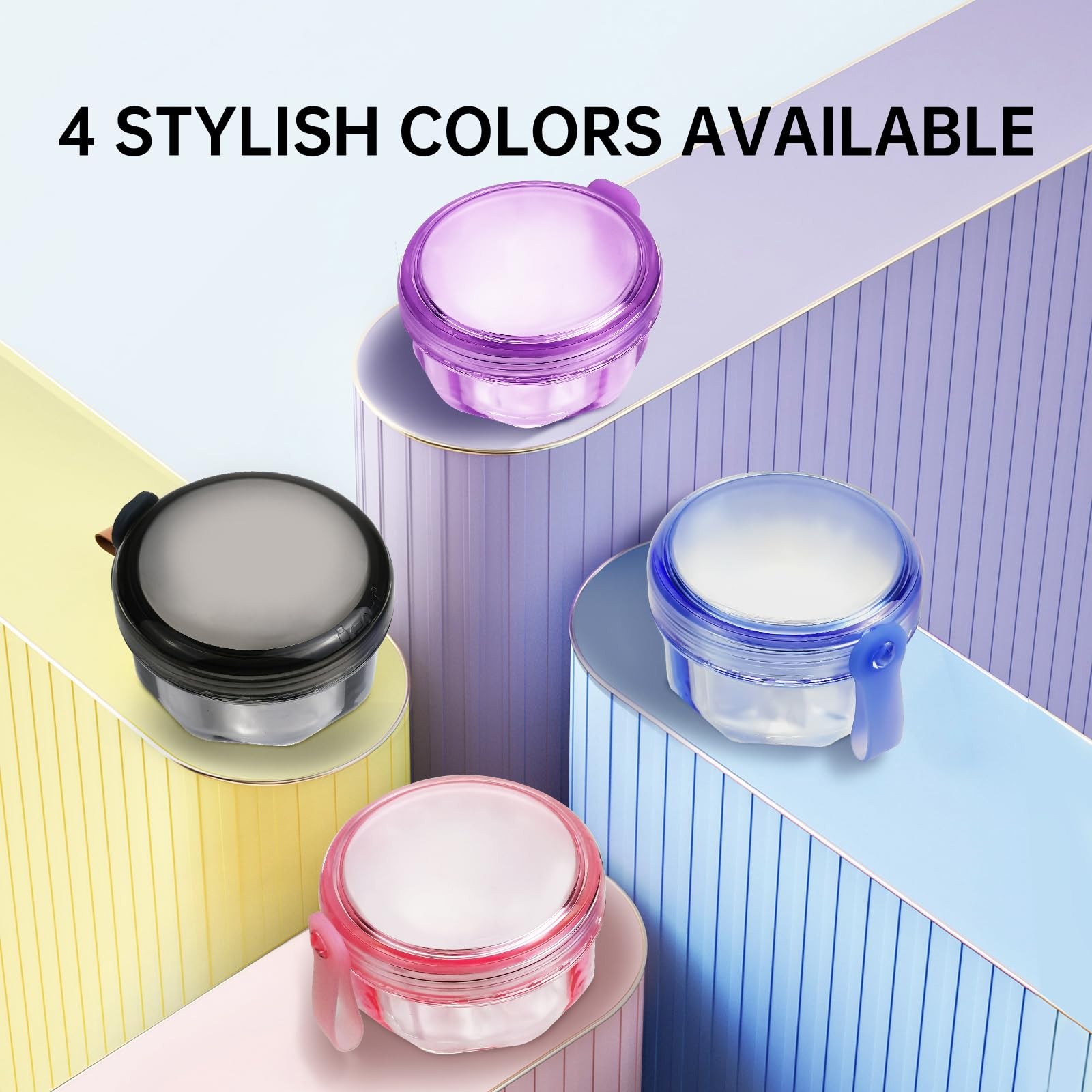 Leak Proof Denture Cups for Soaking Dentures with Strainer Transparent Black