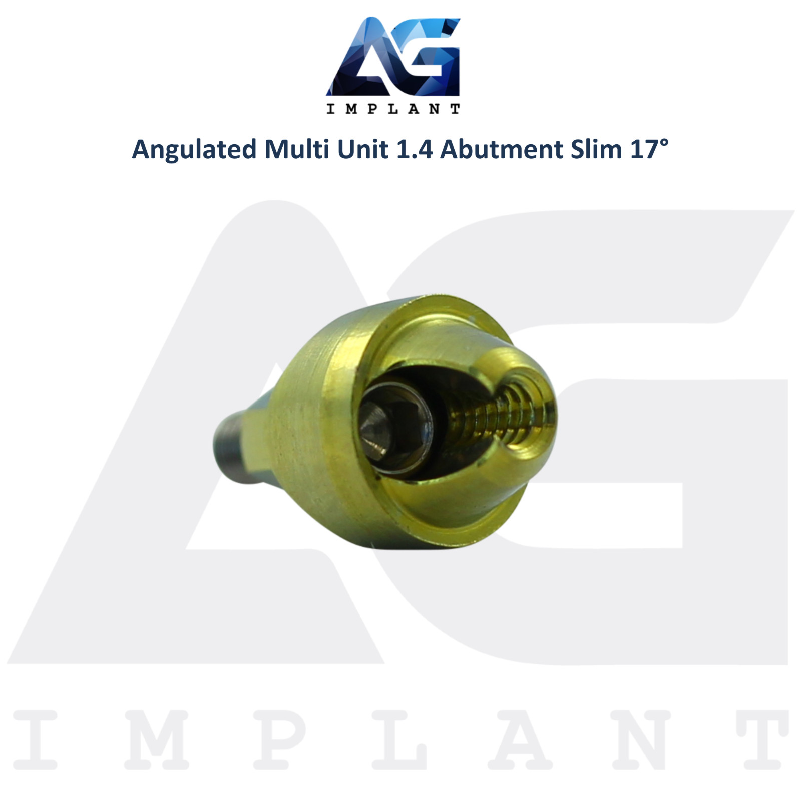 10 Angulated Multi Unit 1.4mm Prosthetic 17° Slim Platform Int Hex 2.0mm System